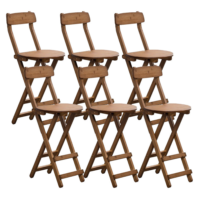 Contemporary Folding Stool Restaurant Bamboo Footrest  Barstool