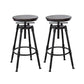 Industrial Metal Barstool Footrest Wood Counter Stool in Matte Finish
