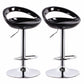 Contemporary Metal Barstool Low Back Plastic Furniture with Chrome Base