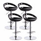 Contemporary Metal Barstool Low Back Plastic Furniture with Chrome Base