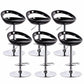 Contemporary Metal Barstool Low Back Plastic Furniture with Chrome Base