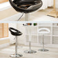 Contemporary Metal Barstool Low Back Plastic Furniture with Chrome Base