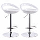 Contemporary Metal Barstool Low Back Plastic Furniture with Chrome Base