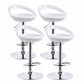 Contemporary Metal Barstool Low Back Plastic Furniture with Chrome Base