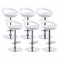 Contemporary Metal Barstool Low Back Plastic Furniture with Chrome Base