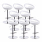 Contemporary Metal Barstool Low Back Plastic Furniture with Chrome Base