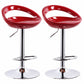 Contemporary Metal Barstool Low Back Plastic Furniture with Chrome Base
