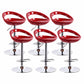 Contemporary Metal Barstool Low Back Plastic Furniture with Chrome Base