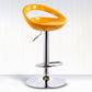 Contemporary Metal Barstool Low Back Plastic Furniture with Chrome Base