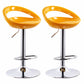 Contemporary Metal Barstool Low Back Plastic Furniture with Chrome Base