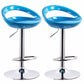 Contemporary Metal Barstool Low Back Plastic Furniture with Chrome Base