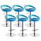 Contemporary Metal Barstool Low Back Plastic Furniture with Chrome Base