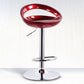 Contemporary Metal Barstool Low Back Plastic Furniture with Chrome Base