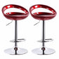 Contemporary Metal Barstool Low Back Plastic Furniture with Chrome Base