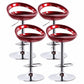 Contemporary Metal Barstool Low Back Plastic Furniture with Chrome Base