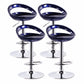 Contemporary Metal Barstool Low Back Plastic Furniture with Chrome Base