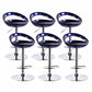 Contemporary Metal Barstool Low Back Plastic Furniture with Chrome Base