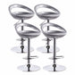 Contemporary Metal Barstool Low Back Plastic Furniture with Chrome Base