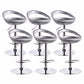 Contemporary Metal Barstool Low Back Plastic Furniture with Chrome Base