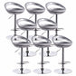 Contemporary Metal Barstool Low Back Plastic Furniture with Chrome Base