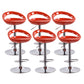 Contemporary Metal Barstool Low Back Plastic Furniture with Chrome Base