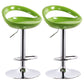 Contemporary Metal Barstool Low Back Plastic Furniture with Chrome Base