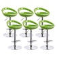 Contemporary Metal Barstool Low Back Plastic Furniture with Chrome Base