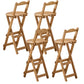 Modern Home Footrest Folding Stool Matte Finish Bamboo Barstool Natural 4 Piece Set Bar Stool(29"H) Clearhalo 'Bar Furniture' 'Bar Stools' 'bar_stools' 'furn' 'furn_bar_stools' 'Furniture' 'Kitchen & Dining Furniture' 5968826
