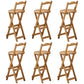 Modern Home Footrest Folding Stool Matte Finish Bamboo Barstool Natural 6 Piece Set Bar Stool(29"H) Clearhalo 'Bar Furniture' 'Bar Stools' 'bar_stools' 'furn' 'furn_bar_stools' 'Furniture' 'Kitchen & Dining Furniture' 5968828