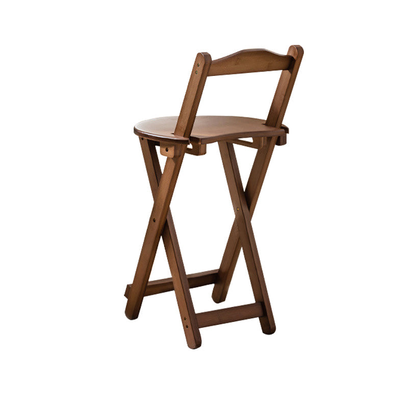 Modern Home Footrest Folding Stool Matte Finish Bamboo Barstool Walnut 1 Piece Short Stool(18"H) Clearhalo 'Bar Furniture' 'Bar Stools' 'bar_stools' 'furn' 'furn_bar_stools' 'Furniture' 'Kitchen & Dining Furniture' 5968832