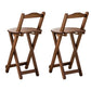 Modern Home Footrest Folding Stool Matte Finish Bamboo Barstool Walnut 2 Piece Set Short Stool(18"H) Clearhalo 'Bar Furniture' 'Bar Stools' 'bar_stools' 'furn' 'furn_bar_stools' 'Furniture' 'Kitchen & Dining Furniture' 5968834