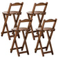 Modern Home Footrest Folding Stool Matte Finish Bamboo Barstool
