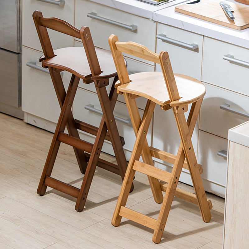 Modern Home Footrest Folding Stool Matte Finish Bamboo Barstool Clearhalo 'Bar Furniture' 'Bar Stools' 'bar_stools' 'furn' 'furn_bar_stools' 'Furniture' 'Kitchen & Dining Furniture' 5968836