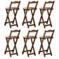 Modern Home Footrest Folding Stool Matte Finish Bamboo Barstool Walnut 6 Piece Set Short Stool(18"H) Clearhalo 'Bar Furniture' 'Bar Stools' 'bar_stools' 'furn' 'furn_bar_stools' 'Furniture' 'Kitchen & Dining Furniture' 5968837