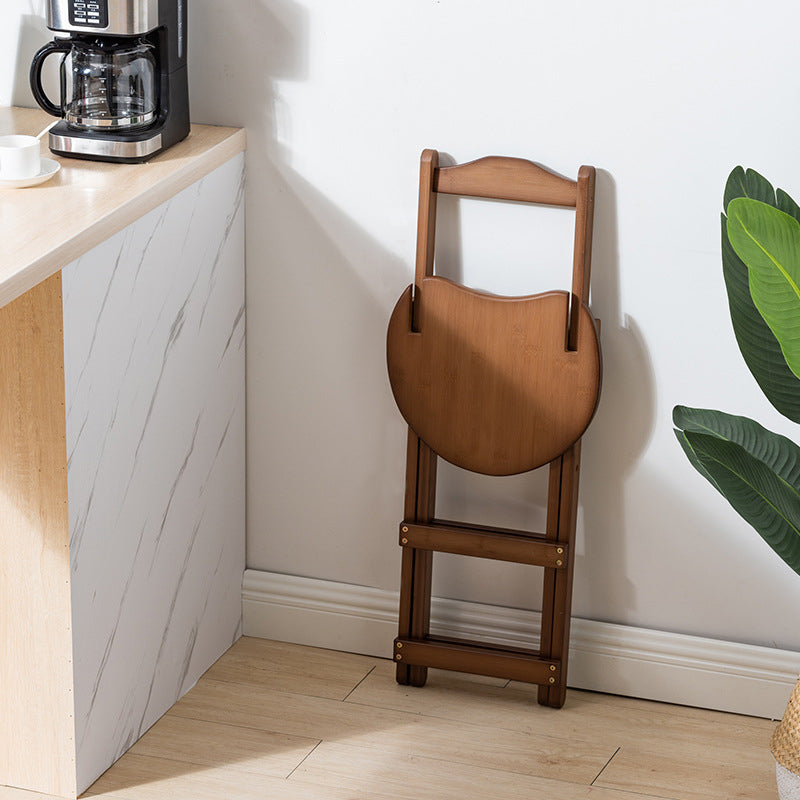 Modern Home Footrest Folding Stool Matte Finish Bamboo Barstool Clearhalo 'Bar Furniture' 'Bar Stools' 'bar_stools' 'furn' 'furn_bar_stools' 'Furniture' 'Kitchen & Dining Furniture' 5968838