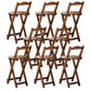 Modern Home Footrest Folding Stool Matte Finish Bamboo Barstool Walnut 8 Piece Set Short Stool(18"H) Clearhalo 'Bar Furniture' 'Bar Stools' 'bar_stools' 'furn' 'furn_bar_stools' 'Furniture' 'Kitchen & Dining Furniture' 5968839
