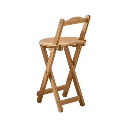 Modern Home Footrest Folding Stool Matte Finish Bamboo Barstool Natural 1 Piece Short Stool(18"H) Clearhalo 'Bar Furniture' 'Bar Stools' 'bar_stools' 'furn' 'furn_bar_stools' 'Furniture' 'Kitchen & Dining Furniture' 5968841