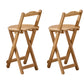 Modern Home Footrest Folding Stool Matte Finish Bamboo Barstool Natural 2 Piece Set Short Stool(18"H) Clearhalo 'Bar Furniture' 'Bar Stools' 'bar_stools' 'furn' 'furn_bar_stools' 'Furniture' 'Kitchen & Dining Furniture' 5968842