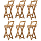 Modern Home Footrest Folding Stool Matte Finish Bamboo Barstool
