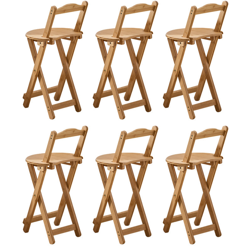 Modern Home Footrest Folding Stool Matte Finish Bamboo Barstool Natural 6 Piece Set Short Stool(18"H) Clearhalo 'Bar Furniture' 'Bar Stools' 'bar_stools' 'furn' 'furn_bar_stools' 'Furniture' 'Kitchen & Dining Furniture' 5968844