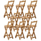 Modern Home Footrest Folding Stool Matte Finish Bamboo Barstool