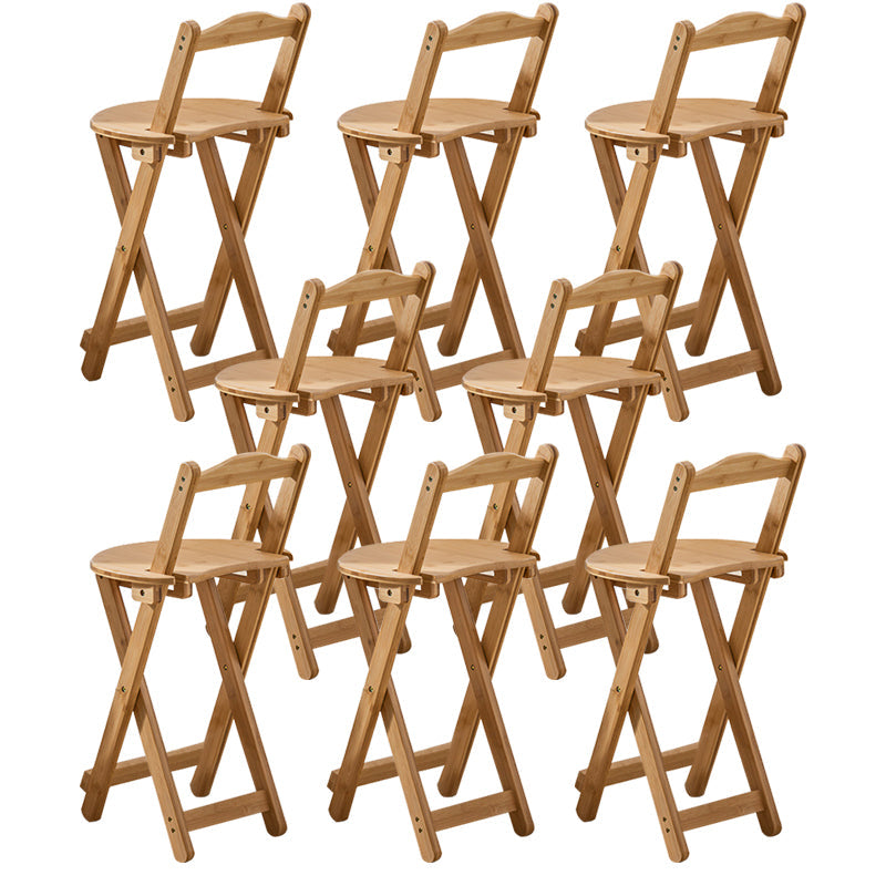 Modern Home Footrest Folding Stool Matte Finish Bamboo Barstool Natural 8 Piece Set Short Stool(18"H) Clearhalo 'Bar Furniture' 'Bar Stools' 'bar_stools' 'furn' 'furn_bar_stools' 'Furniture' 'Kitchen & Dining Furniture' 5968845
