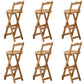 Modern Home Footrest Folding Stool Matte Finish Bamboo Barstool Natural 6 Piece Set Counter Stool (24"H) Clearhalo 'Bar Furniture' 'Bar Stools' 'bar_stools' 'furn' 'furn_bar_stools' 'Furniture' 'Kitchen & Dining Furniture' 5968849