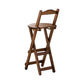 Modern Home Footrest Folding Stool Matte Finish Bamboo Barstool