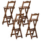 Modern Home Footrest Folding Stool Matte Finish Bamboo Barstool