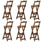 Modern Home Footrest Folding Stool Matte Finish Bamboo Barstool