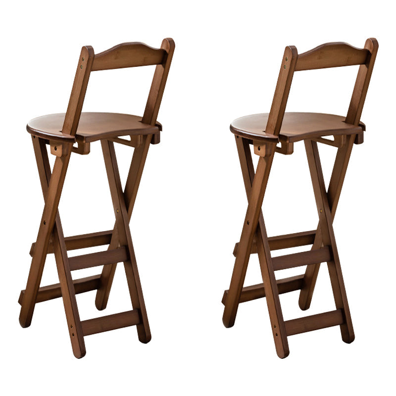 Modern Home Footrest Folding Stool Matte Finish Bamboo Barstool