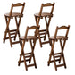 Modern Home Footrest Folding Stool Matte Finish Bamboo Barstool Walnut 4 Piece Set Bar Stool(29"H) Clearhalo 'Bar Furniture' 'Bar Stools' 'bar_stools' 'furn' 'furn_bar_stools' 'Furniture' 'Kitchen & Dining Furniture' 5968858