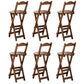 Modern Home Footrest Folding Stool Matte Finish Bamboo Barstool Walnut 6 Piece Set Bar Stool(29"H) Clearhalo 'Bar Furniture' 'Bar Stools' 'bar_stools' 'furn' 'furn_bar_stools' 'Furniture' 'Kitchen & Dining Furniture' 5968859