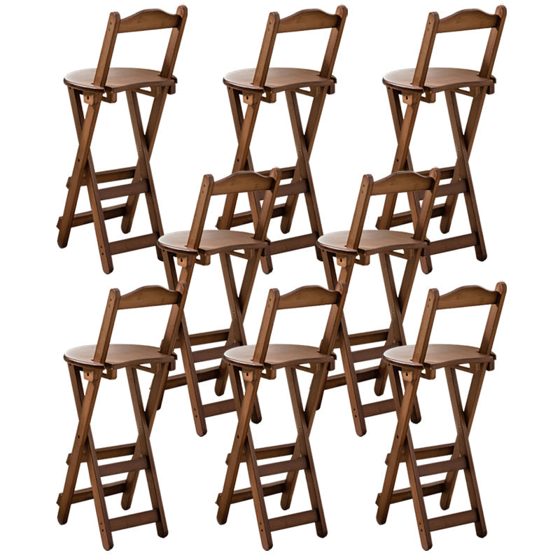 Modern Home Footrest Folding Stool Matte Finish Bamboo Barstool